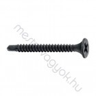 Gipszkarton csavar Önfúró sűrű fémmenetű 3,5mm átmérővel PH süllyesztett fejjel, foszfátozott - 3.5x 25 mm