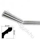 Díszléc 035 35mmx35mm beltéri stukkó sarokprofil polisztirolból 2m/db - Fehér / 1 db