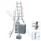 Krause Monto TeleVario 4 részes teleszkópos alumínium csuklós létra 4 szármeghosszabbítással - 4x 4 fokos