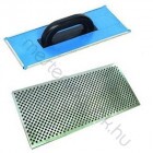 Vakolatkaparó és polisztirol csiszoló 40x18cm műanyag nyelű lyuggatott fém talpú - 1 db