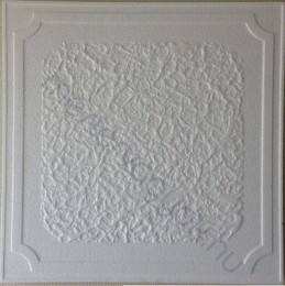 Álmennyezet polisztirolból Norma minta 50x50cm préselt hungarocell 2m2 - Fehér