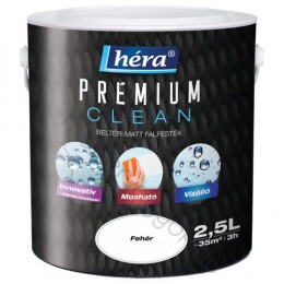 Héra Prémium Clean foltmentesen tisztítható beltéri falfesték - Fehér
