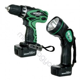 Hitachi DS12DVF3TB Akkus fúró-csavarozó, 12V, Ni-Cd, 1,9Ah /2db akku+ lámpa