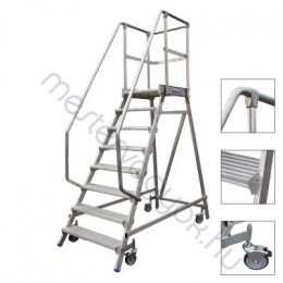 Krause Stabilo egyoldalon járható lépcsőfokos gurítható biztonsági dobogó, 600x700mm dobogó