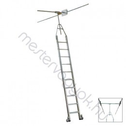 Krause Stabilo lépcsőfokos elfordítható polclétra alumíniumból, önfékező kerekekkel