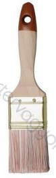 Ecset 45tip. lapos fa nyelű Dupla vastag poliészter-natúrsörte keverék, kiválló pácoló lazúr ecset