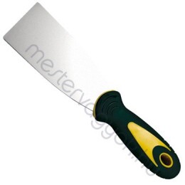 Kaparó spakli rozsdamentes vastag élezett lap gymírozott nyéllel