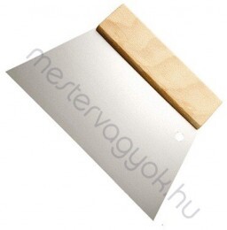 Trapéz spatulya sima éllel 18cm széles fa markolatos