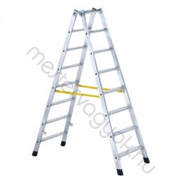 Zarges Nova B Z300 Kétoldalon járható Lépcsőfokos állólétra peremezett rögzítésű létrafokokkal, trapéz létraszárú lábakkal alumíniumból