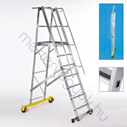 Zarges ZAP Safemaster Plus S peremezett lépcsőfok 600x630mm dobogó  4 fokos