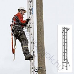 Zarges Z600 dupla szárú póznalétra alsó elem beépített mászásvédelemmel