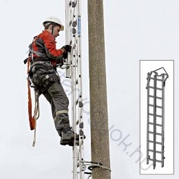 Zarges Z600 dupla szárú póznalétra felső elem beépített mászásvédelemmel