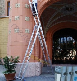 Zarges Skymaster DX Z200 3 részes Delta fokos Többcélú alumínium létra