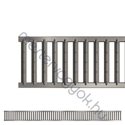 ACO SELF Euroline horganyzott acél bordás rács polimerbeton folyókához - 0.5 m