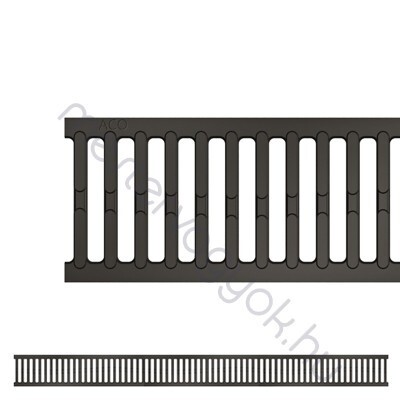 ACO SELF Euroline öntöttvas bordás rács polimerbeton folyókához - 0.5 m