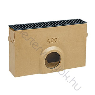 ACO SELF Euroline vízelvezető polimerbeton folyókához bekötőakna, öntöttvas ráccsal - 0.5 m