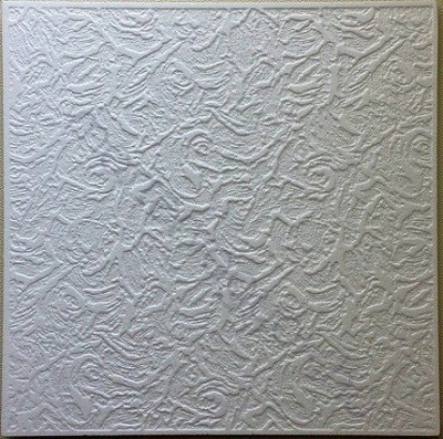 Álmennyezet polisztirolból Paris minta 50x50cm préselt hungarocell 2m2 - Fehér / 1 csomag