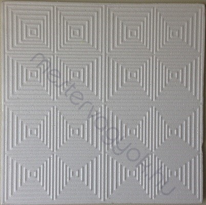 Álmennyezet polisztirolból Piramis minta 50x50cm préselt hungarocell 2m2 - Fehér / 1 csomag