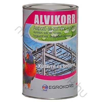 Alvikorr alapozó és zománc, gyorsan száradó könnyűfém festék - Fehér RAL 9016 / 1 liter