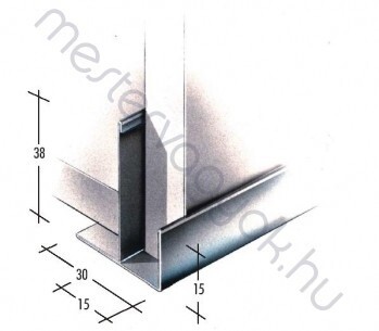 Álmennyezet lépcsőprofil 13mm-es F profil, szárazépítési szerkezetekhez - 3 m hosszú