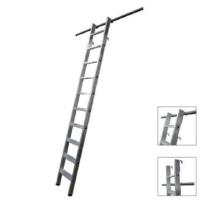 Krause Stabilo lépcsőfokos polclétra 2 pár kampóval beakasztható, alumíniumból - 1x 6 fokos