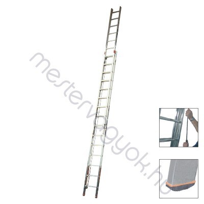 Krause Monto Robilo 2 részes húzóköteles létra alumíniumból - 2x 15 fokos