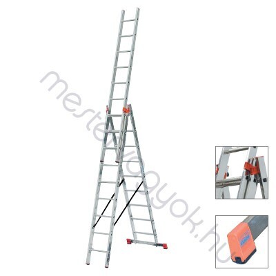 Krause Monto Tribilo 3 részes alumínium sokcélú létra - 3x 9 fokos