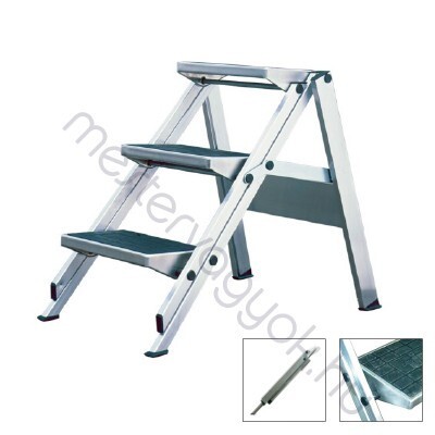 Krause összecsukható lépcső alumíniumból - 2 fokos
