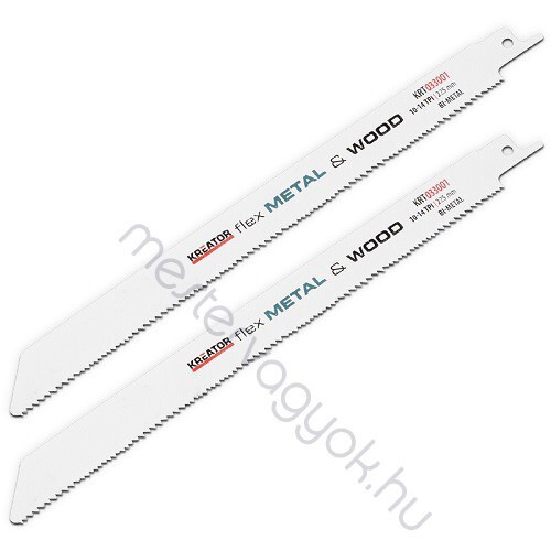 Kreator Orrfűrészlap Metal/Wood 2db/csomag 225mm hosszú, fém és keményfa vágáshoz - 1 db