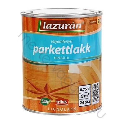 Lazurán Selyemfényű kopásálló parkettlakk kültéri és beltéri használatra - Színtelen / 0.75 liter