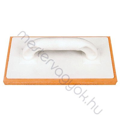 Fugázó simító szivacs 2cm vastag narancsszínű  gumiszivaccsal műanyag nyéllel 14x28cm - 1 db