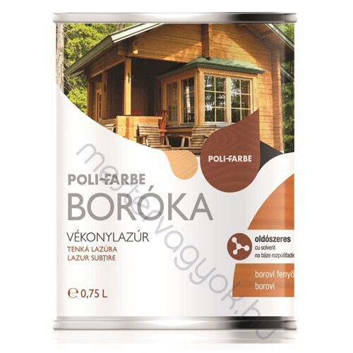 Boróka oldószeres vékonylazúr fafesték, hosszantartó védelem kültéren és beltérben - Sötét Tölgy / 0.75 liter