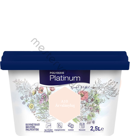 Polifarbe Platinum egyrétegű beltéri színes diszperziós falfesték - A10 Árvalányhaj / 2.5 liter