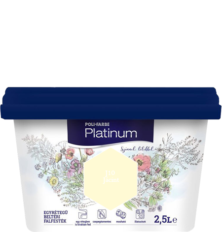 Polifarbe Platinum egyrétegű beltéri színes diszperziós falfesték - J10 Jácint / 2.5 liter