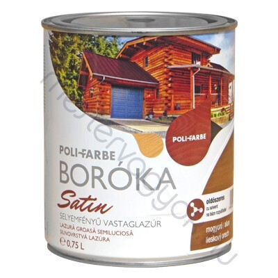 Boróka Satin lazúr selyemfényű oldószeres vastaglazúr fafesték - Fenyő / 0.75 liter