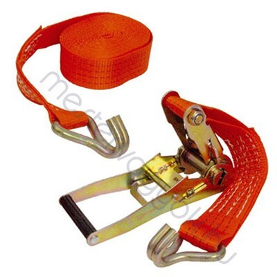 Rakományrögzítő spanifer 50mm széles 6m hosszú heveder daN5000, kétrészes kampós - 1 db