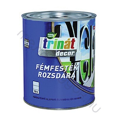 Trinát Decor fényes fémfesték rozsdára alapozó és fedőfesték egyben - Ezüst / 0.75 liter