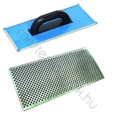 Vakolatkaparó és polisztirol csiszoló 40x18cm műanyag nyelű lyuggatott fém talpú - 1 db